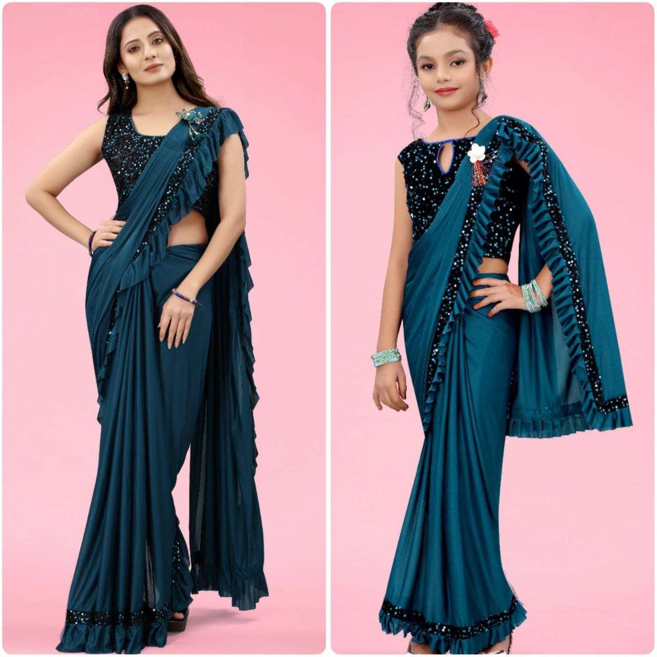 YNF DELTA LYCRA HRC DELTA WHOLESALE KIDS SAREES MANUFACTURER